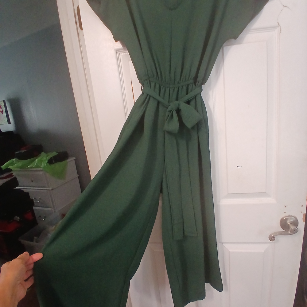 First Love Forest Green Jumpsuit